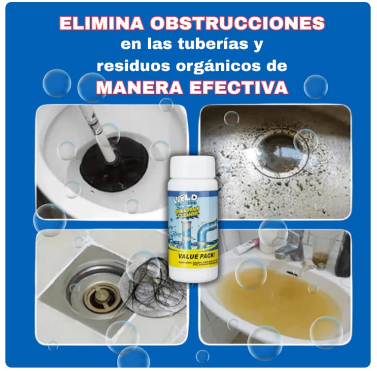 Wild Tornado® | Destapa Cañerías Rápido y Fácil 2x1